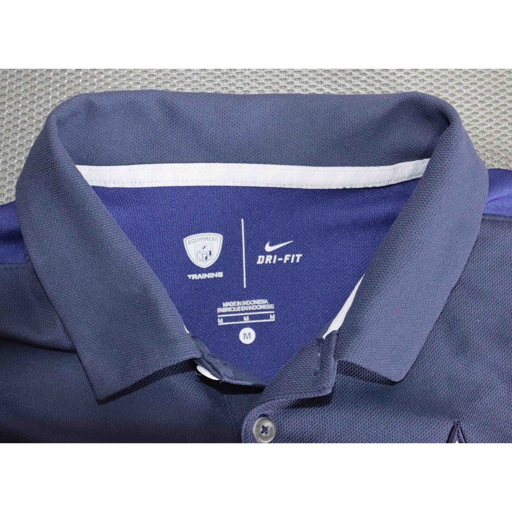 NIKE Dri Fit Dallas Cowboys NFL Equipment Training 2-tone Polo Shirt Mens Size M - Picture 5 of 5